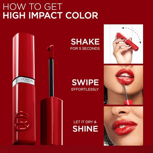 L'Oréal Paris Infallible Laque Resistance Lacquer-Like Shine Finish. 16H longwear lacquer lipstick. High-impact color, zero transfer - 550 Noir Cherry, 4ml