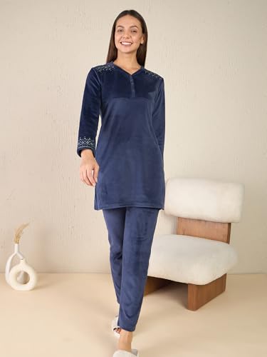 Sweet Dreams Women Solid Pyjama Set