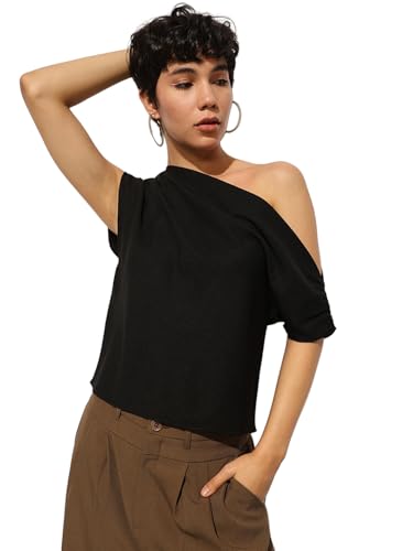 ONLY Women's Regular Fit Black Top