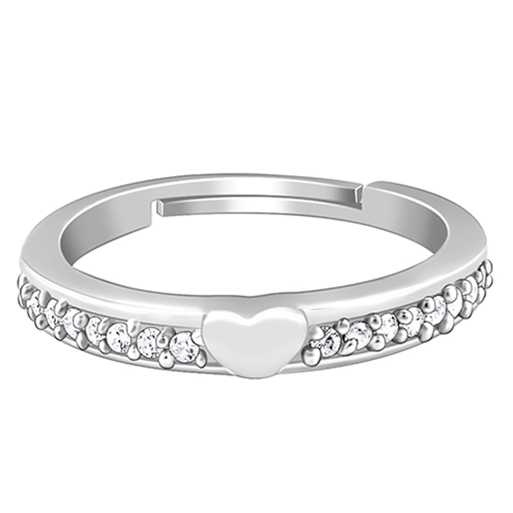 GIVA 925 Silver Zircon Love Island Ring| Best Gift for Girlfriend, Women & Girls | With Certificate & 6 Months Warranty