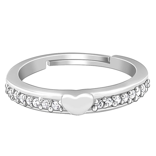 GIVA 925 Silver Zircon Love Island Ring| Best Gift for Girlfriend, Women & Girls | With Certificate & 6 Months Warranty