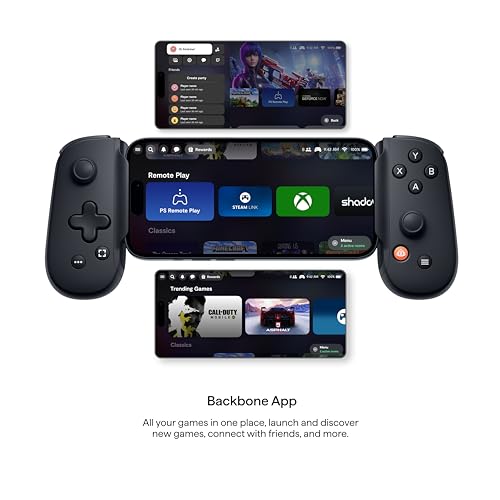 Backbone One Mobile Gaming Controller for iPhone (Lightning) - 2nd Gen - Turn Your iPhone into a Gaming Console - Play Xbox, PlayStation, PC, & App Games (3 Months Apple Arcade Included)