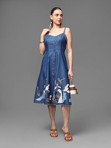 Kazo Torino Midi Dress (Blue_XXL)