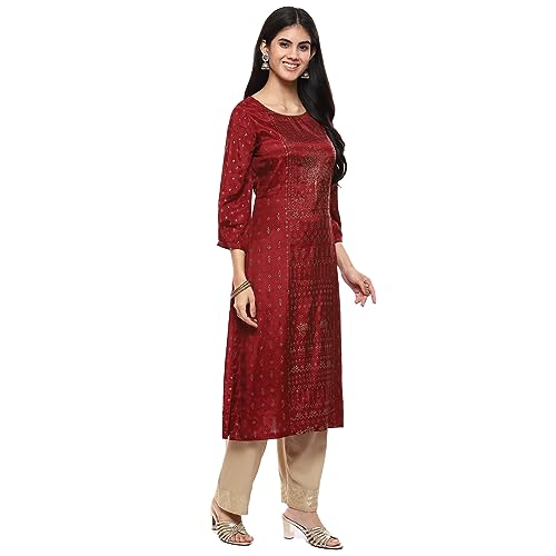 BIBA Women Printed Straight Mix and Match(MNMASSORTED16190E_Maroon_40)