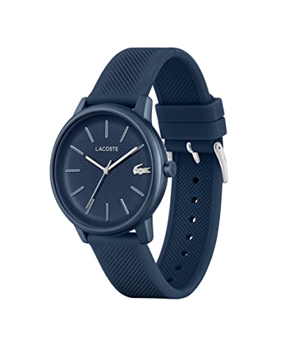 Lacoste Lacoste.12.12 Move Qtz Basic Blue Round Dial Men's Watch|Blue Silicone Material|Multi Color Band - 2011241