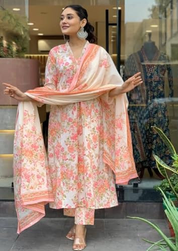 Cicica Salwar Suits For Women's | Anarkali Suit | Kurta With Pant & Dupatta For Women | Cotton Kurti Set For Woman | Kurtis With Palazzo & Dupattas | Ethnic Motifs | Wedding