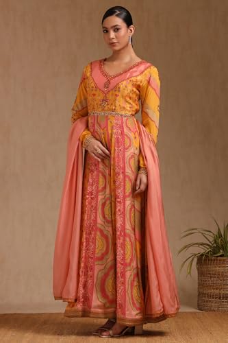 Soch Women's Viscose Floor Length Gown (EWS5CD22017_Yellow