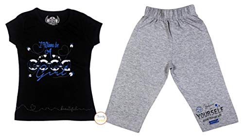 Trendy Dukaan Gilrs/Kids Nightdress (3, 45 (18-24 Months)) Multicolour