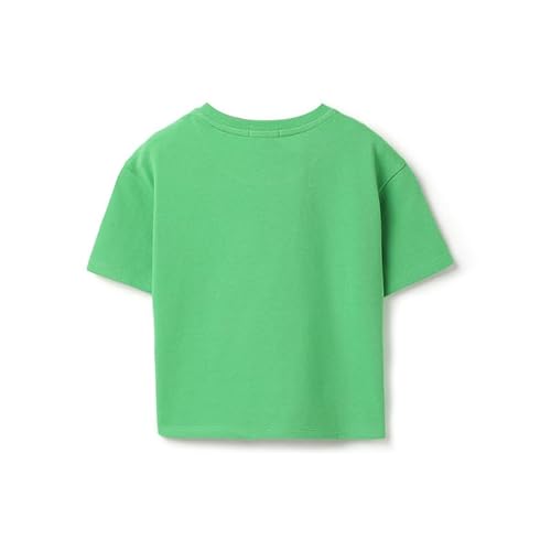 United Colors of Benetton Cropped Fit Round Neck Typography Pique T-Shirt