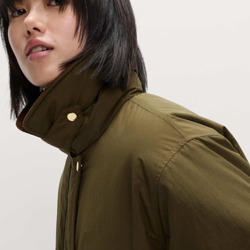 Marks & Spencer Solid Green Nylon Women Relaxed Fit Puffer Jacket
