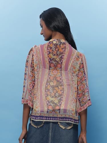 Label RITU KUMAR Ecru Botanic Print Shirt with Inner
