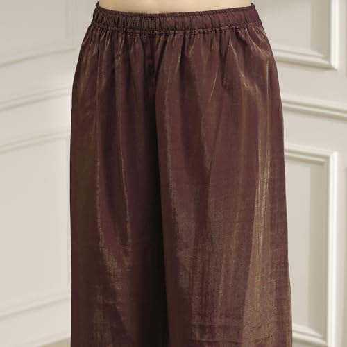 Biba Women's Viscose Kurta Set (SKDASRTFES30266AW25WNE_Wine