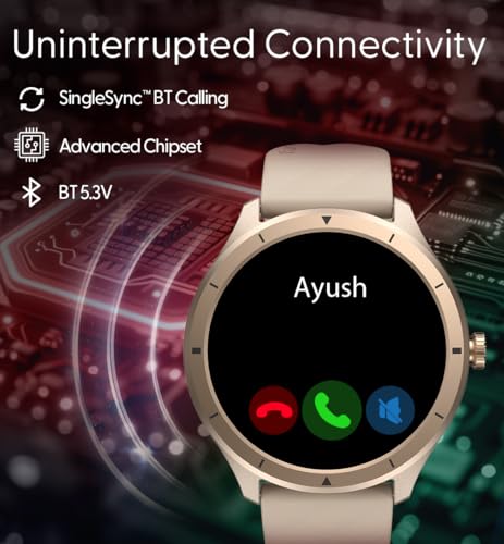 Fastrack FR2 Smart Watch, 1.38" UltraVU HD Display, Blazing Fast UI, Working Crown, AI Voice Assistant, IP68 Water & Dust Resistant, Health Suite, BT Calling, Smartwatch for Men & Women (Wine Red)