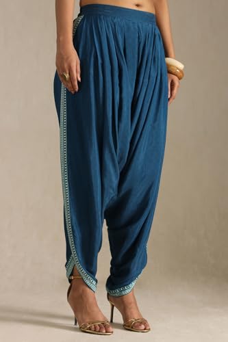 Soch Women's Viscose Kurta Set (RSD-FWS5KS10818_Teal Blue