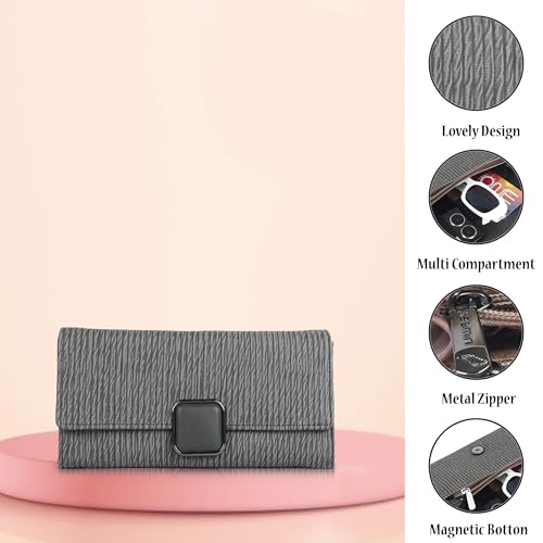 NORVE PU Leather Casual Trendy Design Hand Wallet Clutch Purse For Women