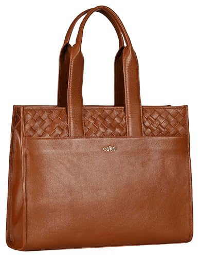 eske Matilda Genuine Leather Women's Tote Bag (Cognac)