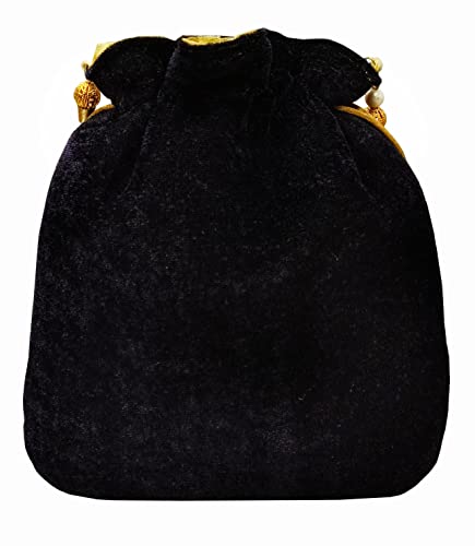 DUCHESS Women's Potli Bag (Multi) (Black)