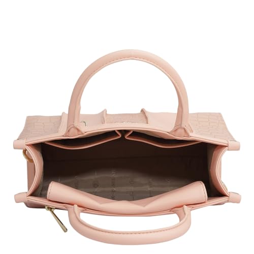Da Milano Genuine Leather Pink Satchel (Small) (01742)
