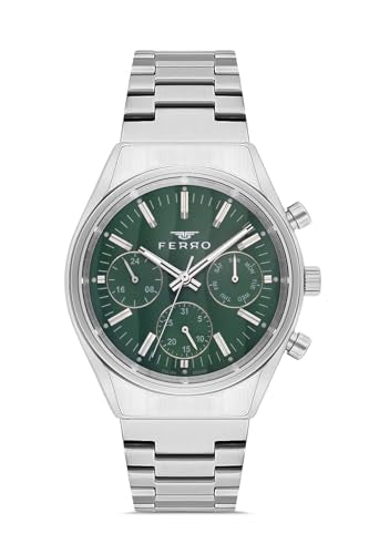 Ferro Design in Italy Momento Analog Green Round Dial Men's Watch - FM43011A-A6