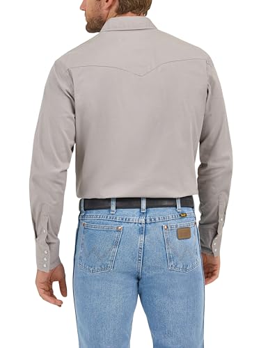 Wrangler Men's Long Sleeve Workshirt, Cement, XX-Large