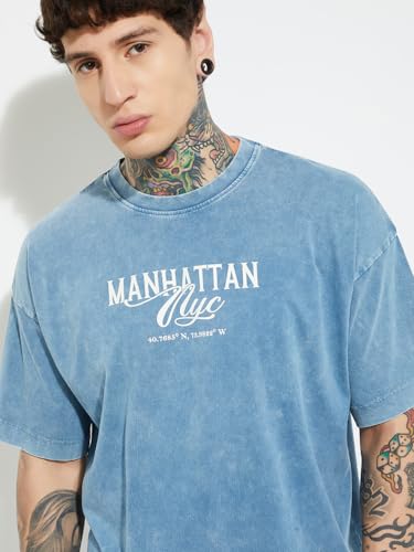 Max Men's Regular Fit T-Shirt (UBSKHS72509B_Blue