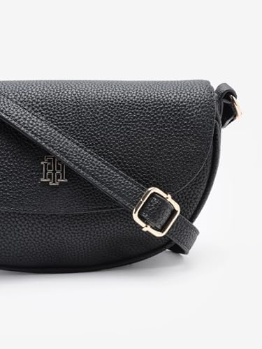Solid Black Pu Sling Bag