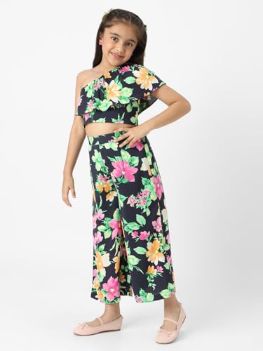 Nautinati Girls Combo Set of Asymmetrical Top and Bottoms