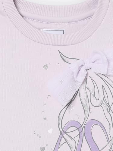 Max Girls Applique Sweatshirt (Purple_12-18 M)