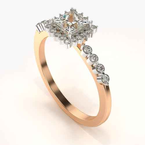 VALANOVA Hallmarked 18K Gold & Certified Lab Grown Diamond 0.48cts | Ring For Women's/Girls | Stylish & Elegant | VGR0463P | Ring Size: 15