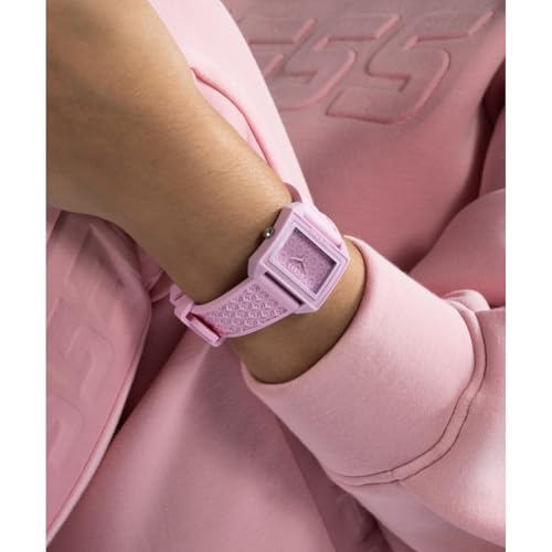 GUESS Women's 33mm Watch - Pink Strap Pink Dial Pink Case, Pink, Modern