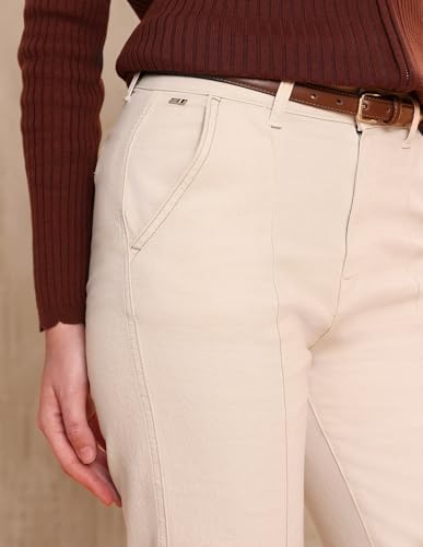 U.S. POLO ASSN. High Rise Straight Fit Jeans (UWAW25JEN405_White_34)
