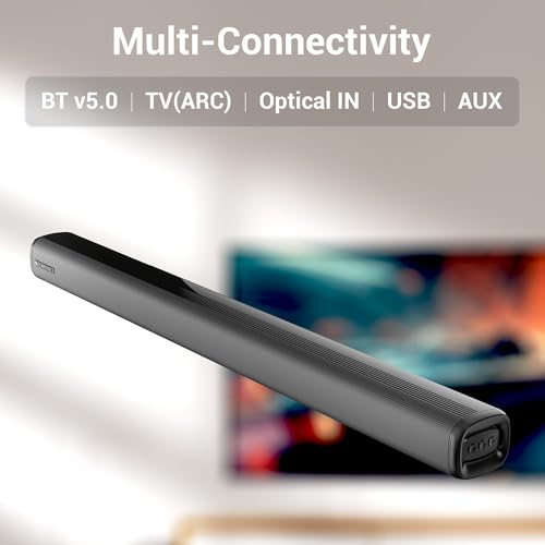 ZEBRONICS Juke BAR 4100 Soundbar, 200 Watts, Virtual 5.1, Quad Driver Soundbar, 6.5" Subwoofer, Wall Mountable, Bluetooth v5.0 | HDMI (ARC) | Optical in | USB | AUX