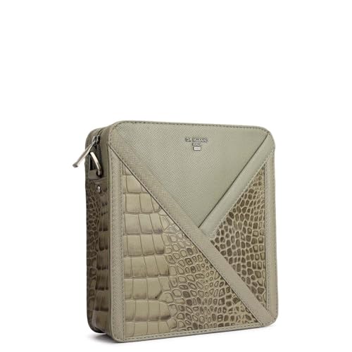 Da Milano Leather Grey Sling Bag for Men (10044A)