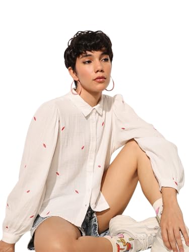 ONLY Women Regular Fit White Shirt