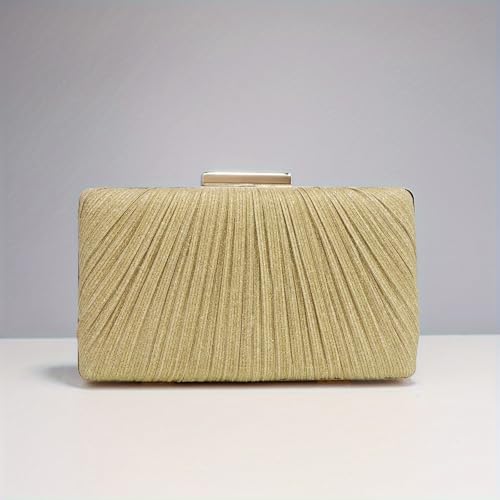 Mastyle® Wrinkled Handbag For Women With Chain Handle And Simple Compact Clutch Design