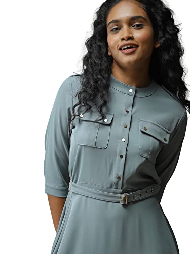 Label RITU KUMAR Mint Solid Shirt Dress