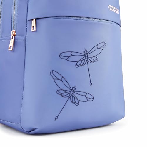 American Tourister Dona | 21 Ltrs | 2 Compartments | Bottle Pocket | Ergonomic Padded Back Panel & Shoulder Straps | High School Backpack | 1 Year International Warranty | Navy
