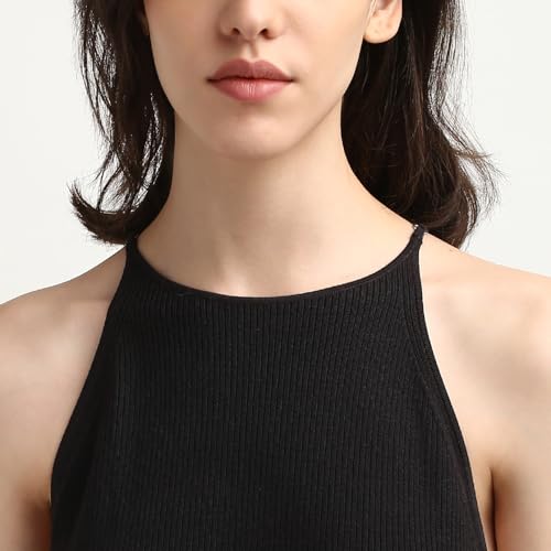 Calvin Klein Department1073 Lyocell A-Line Mini Dress (J20J223518BEH_Ck Black_S)