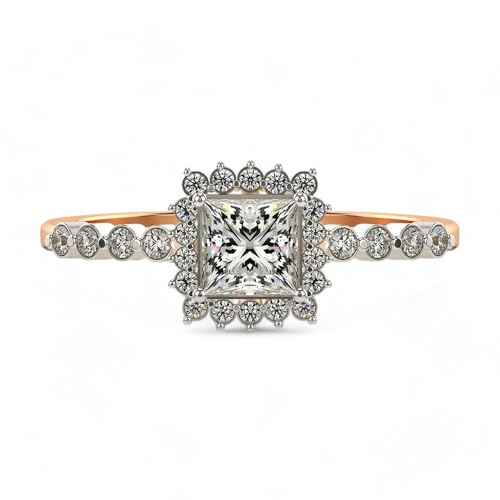 VALANOVA Hallmarked 18K Gold & Certified Lab Grown Diamond 0.48cts | Ring For Women's/Girls | Stylish & Elegant | VGR0463P | Ring Size: 15