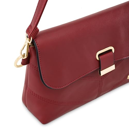 Fastrack Solid Structured Sling Bag for Women, Girls and Ladies |with Top Zipper and Detachable Strap