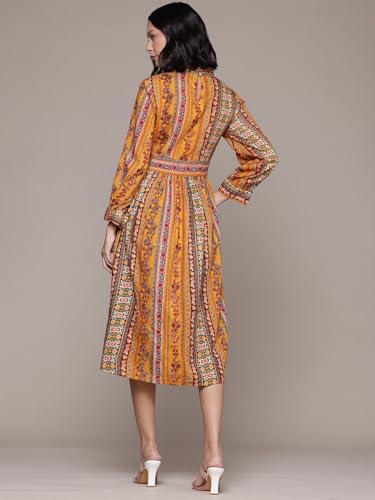 Aarke Ritu Kumar Yellow Meera Midi Dress