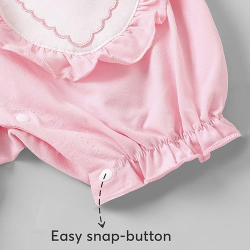 Hopscotch Heart Applique Ruffled Bow Romper (12-18 Months)