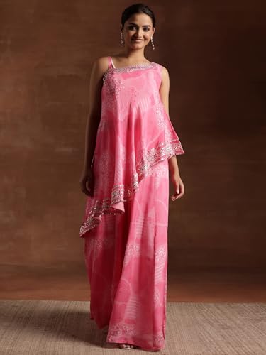 Libas Womens Printed Silk Blend Co-ord Set for Women