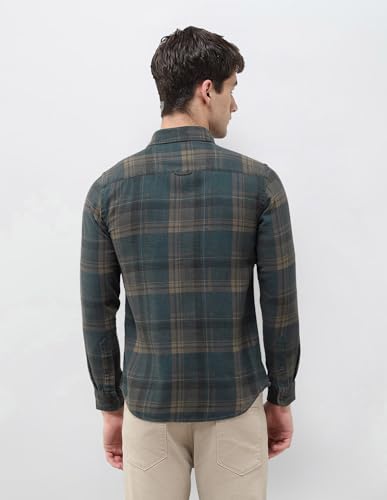 U.S. Polo Assn. Denim Co. Men's Tartan Checked Regular Fit Shirt (UDSHT1875_Grey_39)