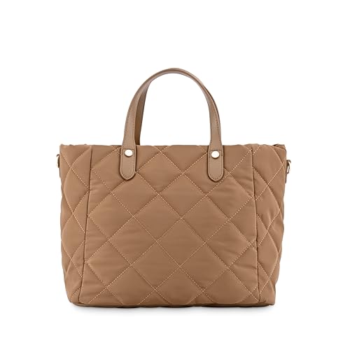 Fastrack Quilted Satchel Bag for Women | Spacious Main Compartment with Dual Handles & Detachable Sling Strap | Premium PU Leather Handbag for Office, College & Daily Use