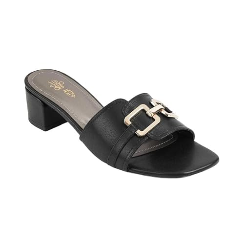 tresmode Buk Black Women's Dress Block Heel Sandals in Size 3 UK / 36 EU
