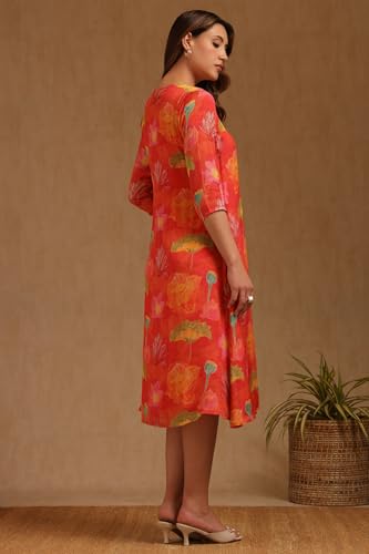 Soch Women's Chinon Maxi Dress (EWA5KU61501 Orange