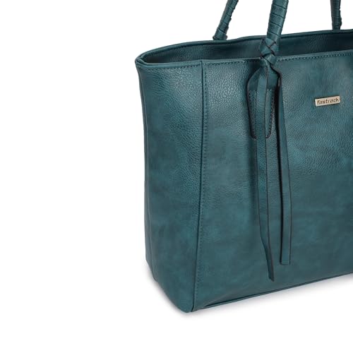 Fastrack Premium Leather Tote Bag for Women, Ladies and Girls | Structured Spacious Tote Bag for Work, Office and College
