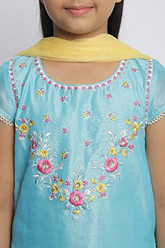 BIBA GIRL EMBROIDERY RELAXED KID(KW3864_TURQUOISE_11)