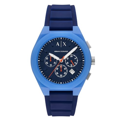 Armani Exchange Sync Blue Quartz Silicone Watch AX4170